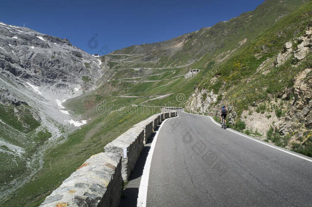 阿尔卑斯山自行车骑自行车交叉凝乳