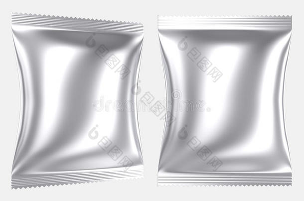 空白银箔塑料枕袋零食