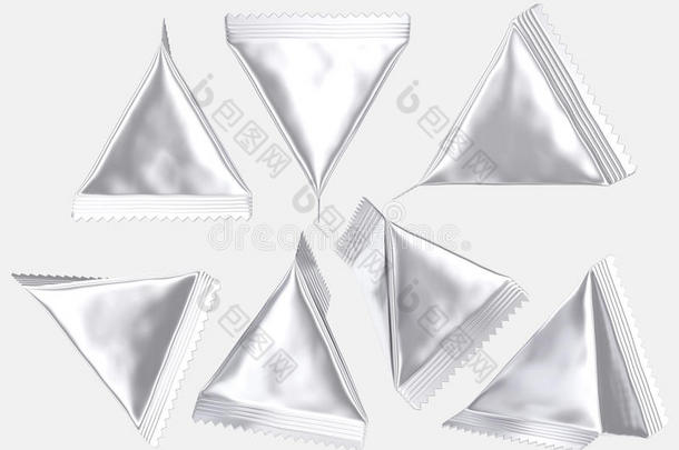 空白银箔四面体塑料袋