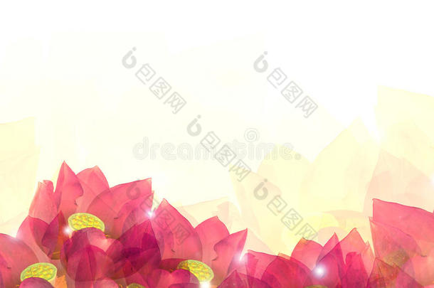 抽象彩色花卉背景插图