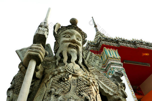 <strong>中国</strong>石雕，<strong>中国</strong>古代石娃娃户外装饰，<strong>中国</strong>战士雕塑雕像在瓦特福，曼谷