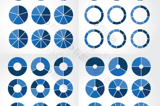 不同圆形图表的集合