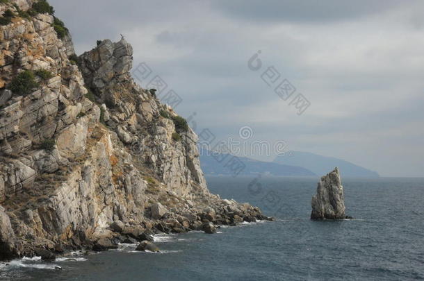 黑色克里米亚风景传奇山