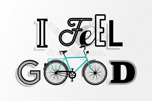自行车概念自行车动机复古文字海报