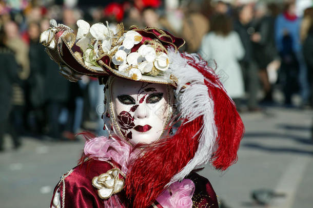 威尼斯狂欢节的狂欢节面具