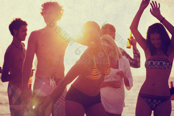 海滩夏日派对享受幸福青年<strong>文化理念</strong>