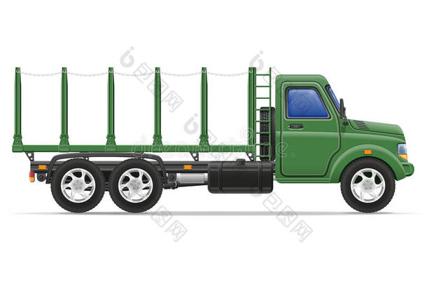 货运卡车运输货物矢量图