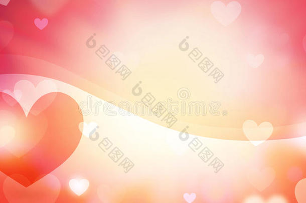 明亮的心背景插图