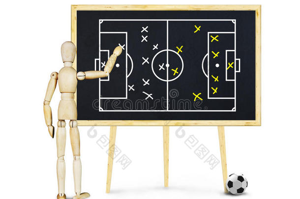 足球教练解释了比赛的计划