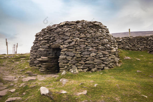 古老的蜂巢小屋爱尔兰