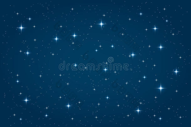 蓝色的夜晚星空背景