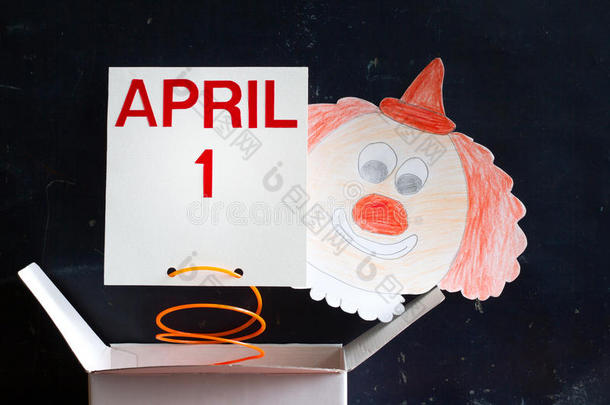 四月愚人节象征概念与小丑