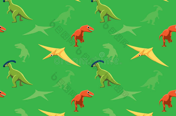恐龙壁纸矢量插图10