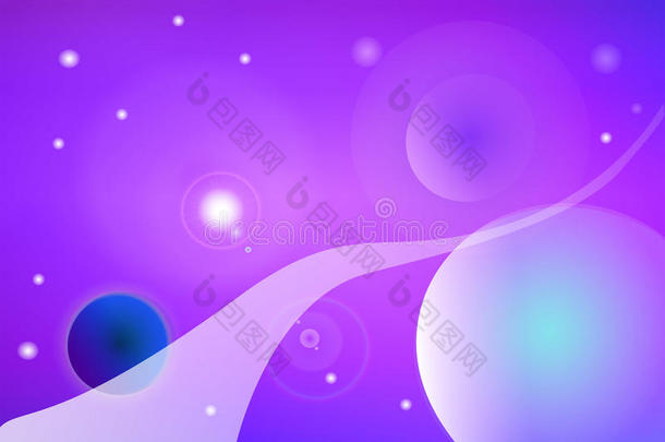 抽象糖果空间宇宙背景与恒星深紫色