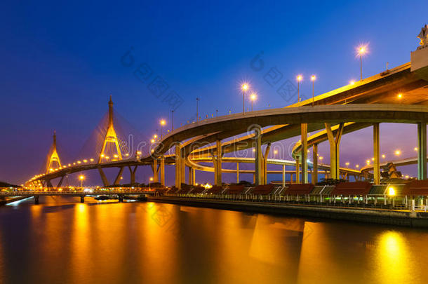 普密蓬特大桥（工业环特大桥）夜间，禁令