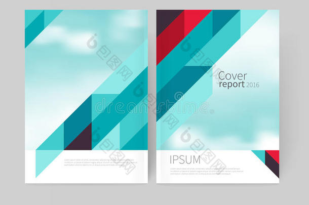 小册子，传单，传单，海报模板。 封面设计。 股票向量抽象背景。 EPS10