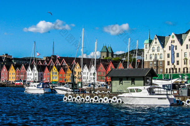 挪威卑尔根的彩色木屋