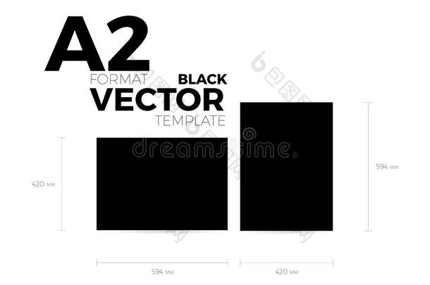 一页<strong>格式</strong>黑色矢量eps10<strong>模板</strong>。 垂直和水平方向