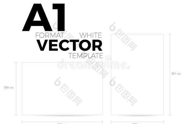 一页<strong>格式</strong>白色矢量eps10<strong>模板</strong>。 垂直和水平方向