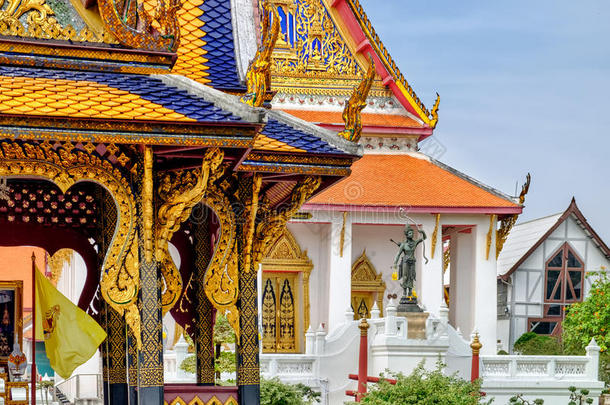 泰国曼谷国家博物馆泰国古典建筑的细节。