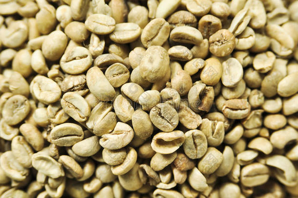 农业阿拉比卡咖啡背景豆浆果