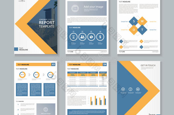 商业<strong>公司简介</strong>报告和小册子布局模板