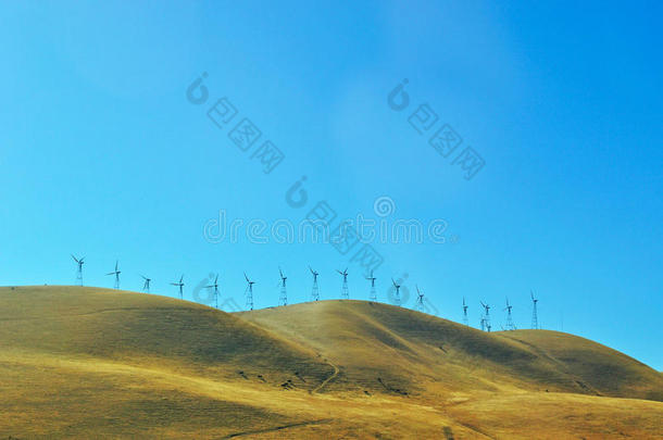 加州，美国，美国，风力涡轮机，涡轮机，能源，气候变化，绿色能源