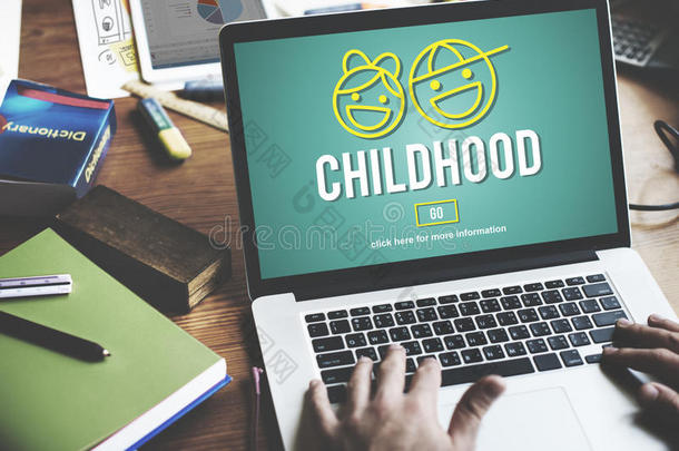 儿童童年儿童后代网站的概念