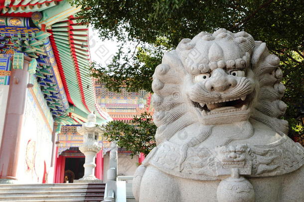 中国雕刻大理石狮子