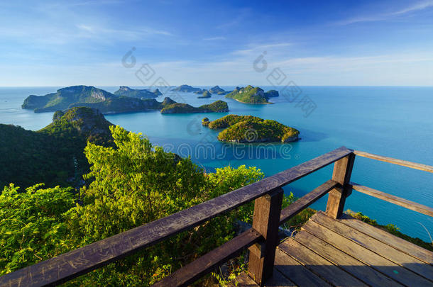 泰国苏梅岛昂亭国家海洋公园鸟瞰图
