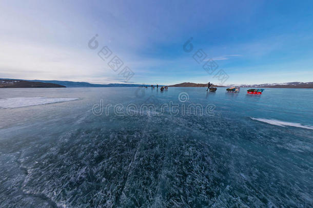 360度南极北极的亚洲贝加尔湖
