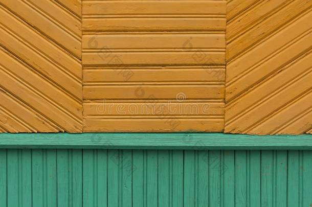 彩色木屋墙图案。