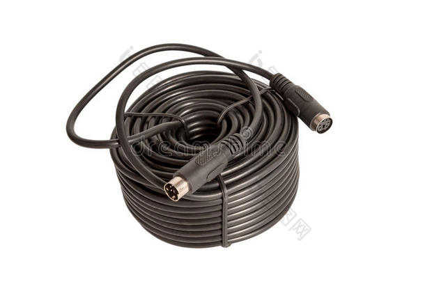 电子收集-同轴电缆与PS2连接器的s
