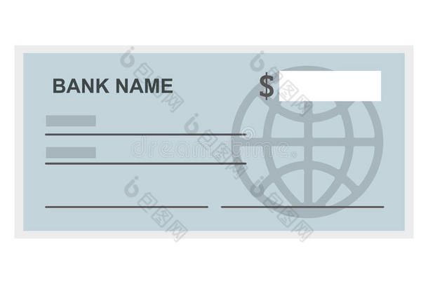 银行支票隔离图标设计