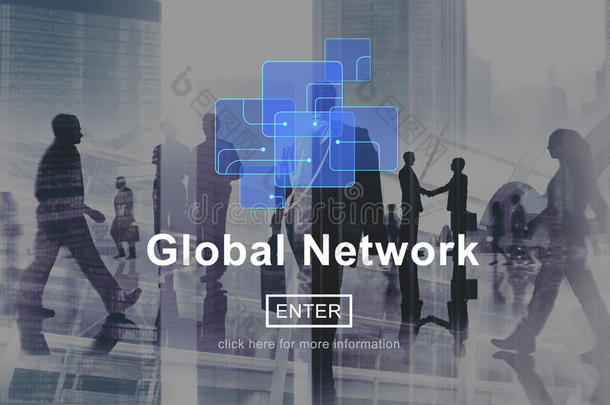 全球网络连接，社交网络技术，互联网