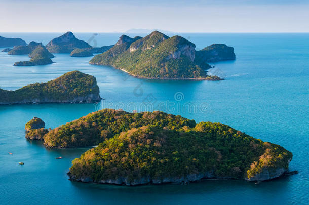 泰国苏梅岛昂亭国家<strong>海洋公园</strong>鸟瞰图