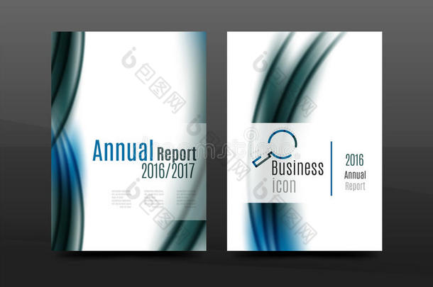 A4大小年度报告商业传单封面