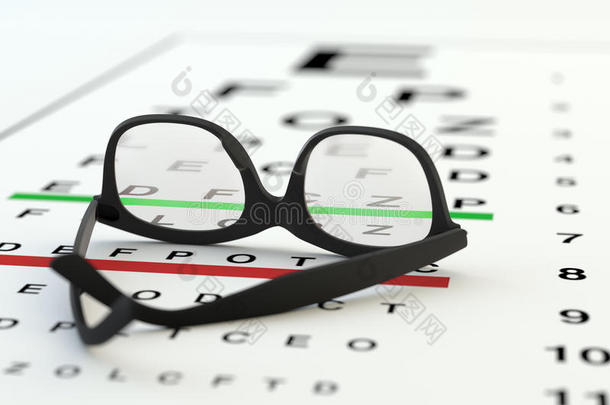 视力测试，眼科诊断，医疗保健和医学概念