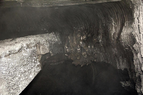 黑色灌木扶壁洞穴煤
