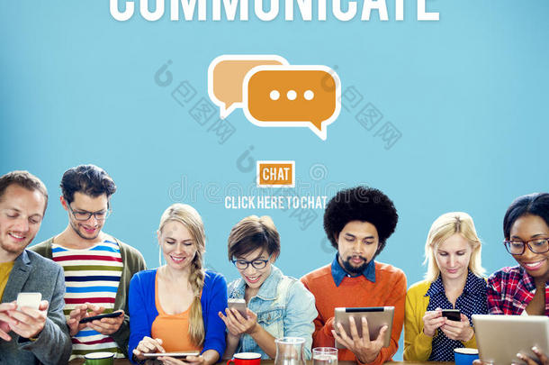 沟通在线连接聊天社交媒体的概念