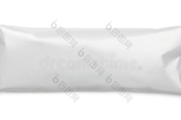 空白塑料袋零食包装隔离在白色背景