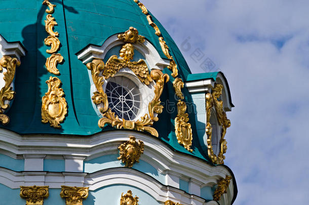 安德鲁的教堂。 基辅，乌克兰。 乌克兰基辅