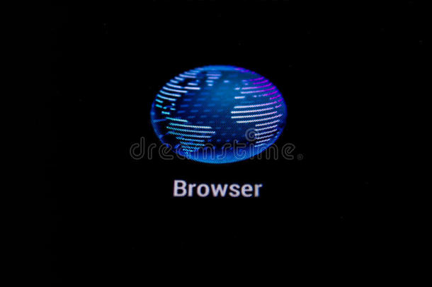 浏览器全球互联网信息数字应用程序图标访问点击黑色