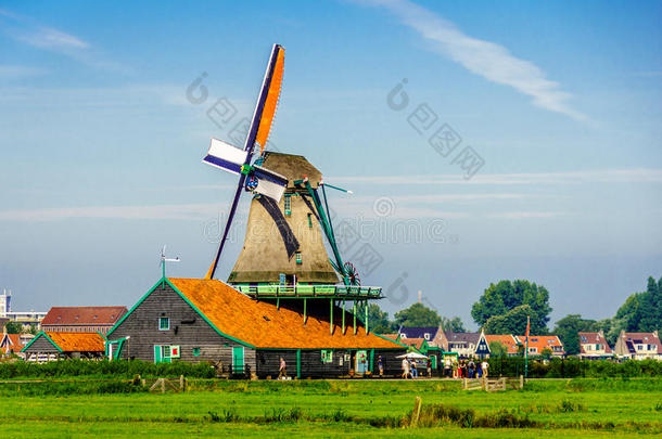 全面运作的历史荷兰风车