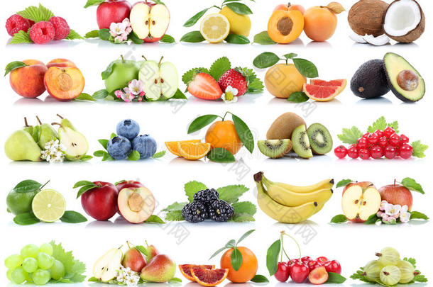 水果，水果，水果，收集橘子苹果，香蕉，草莓，PE