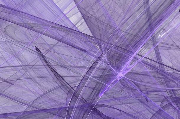 具有<strong>浅</strong>紫色曲线和波的抽象分形