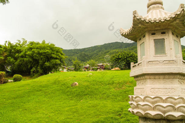 中国风格的公园与传统的兰登