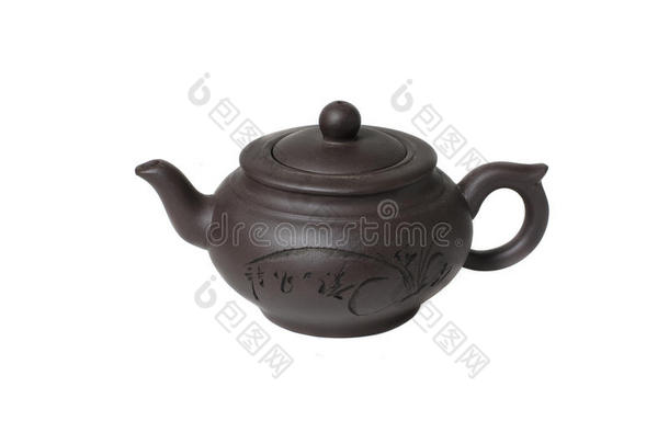 <strong>中国风</strong>格的茶叶用粘土茶壶。