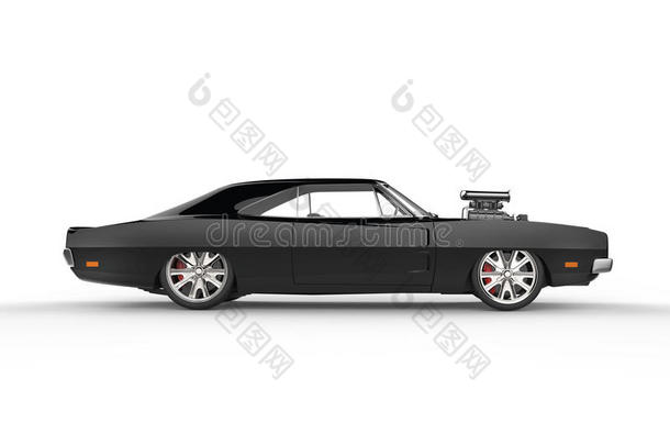 美国人古董汽车背景黑色