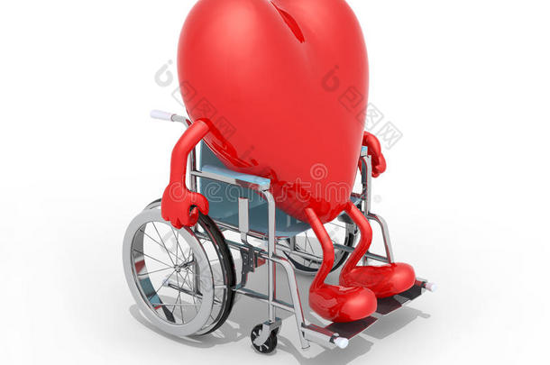 轮椅上的大红心